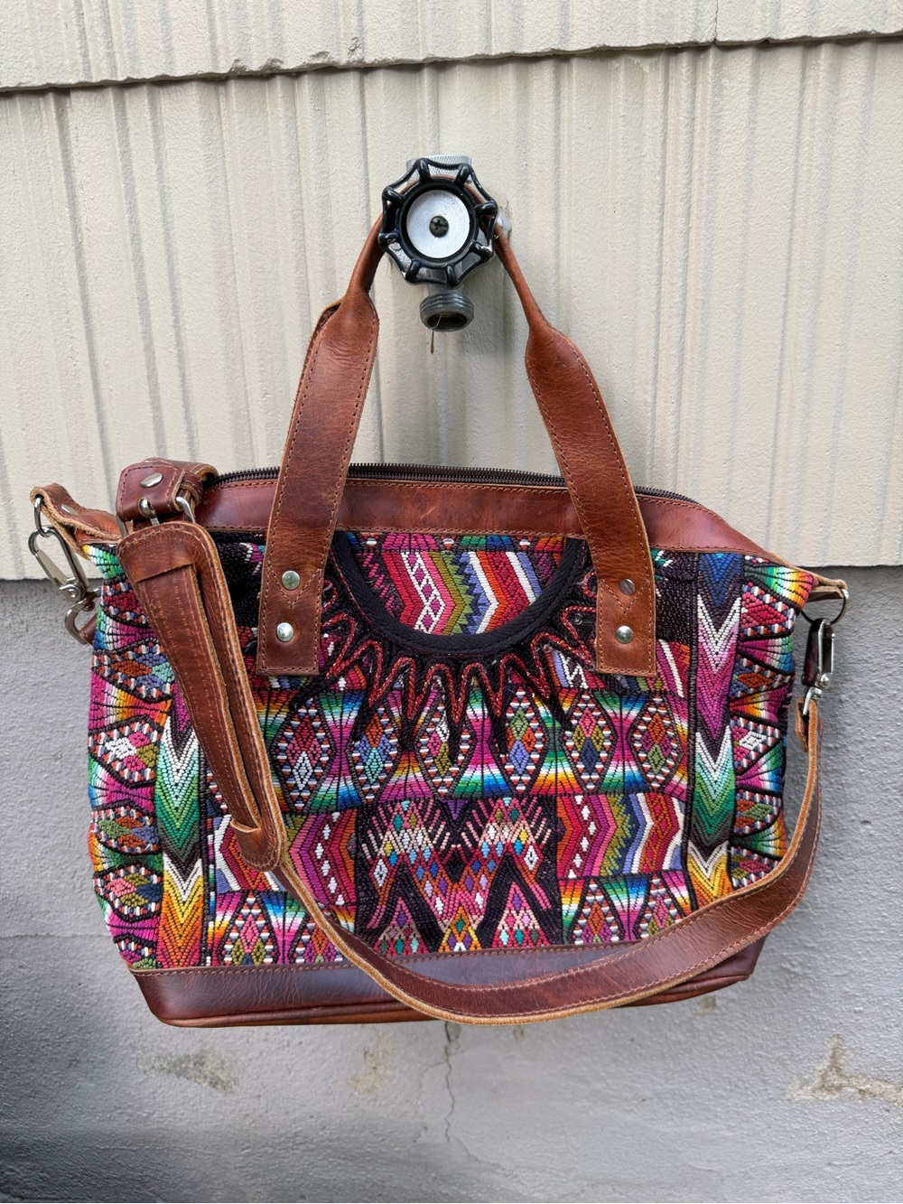 EUC Nena & Co. OOAK vintage huipil Sonia Carryall